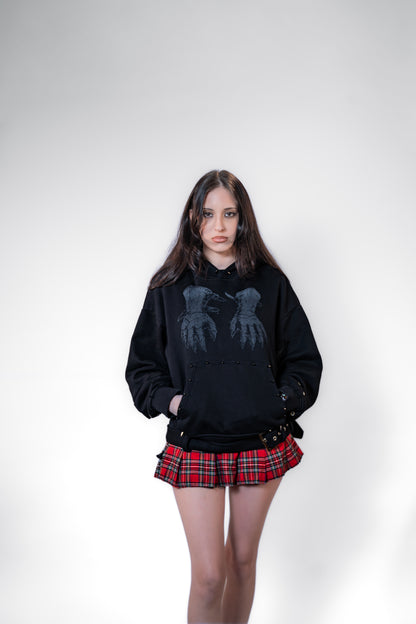 Tarnished hoodie”BLACK”