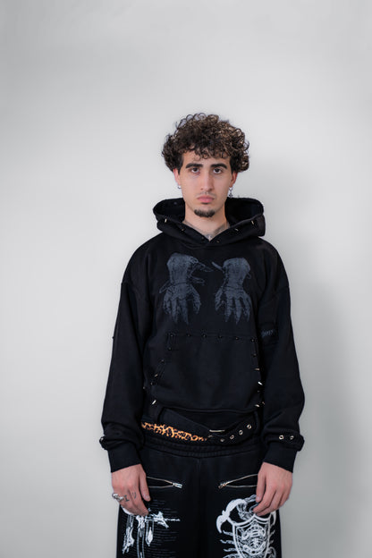 Tarnished hoodie”BLACK”